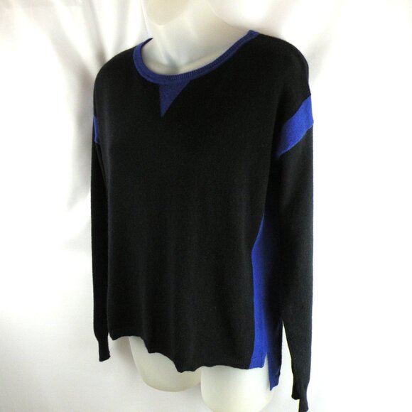 Autumn Cashmere Color Block Sweater 100% Cashmere Crew neck S - Picture 6 of 6